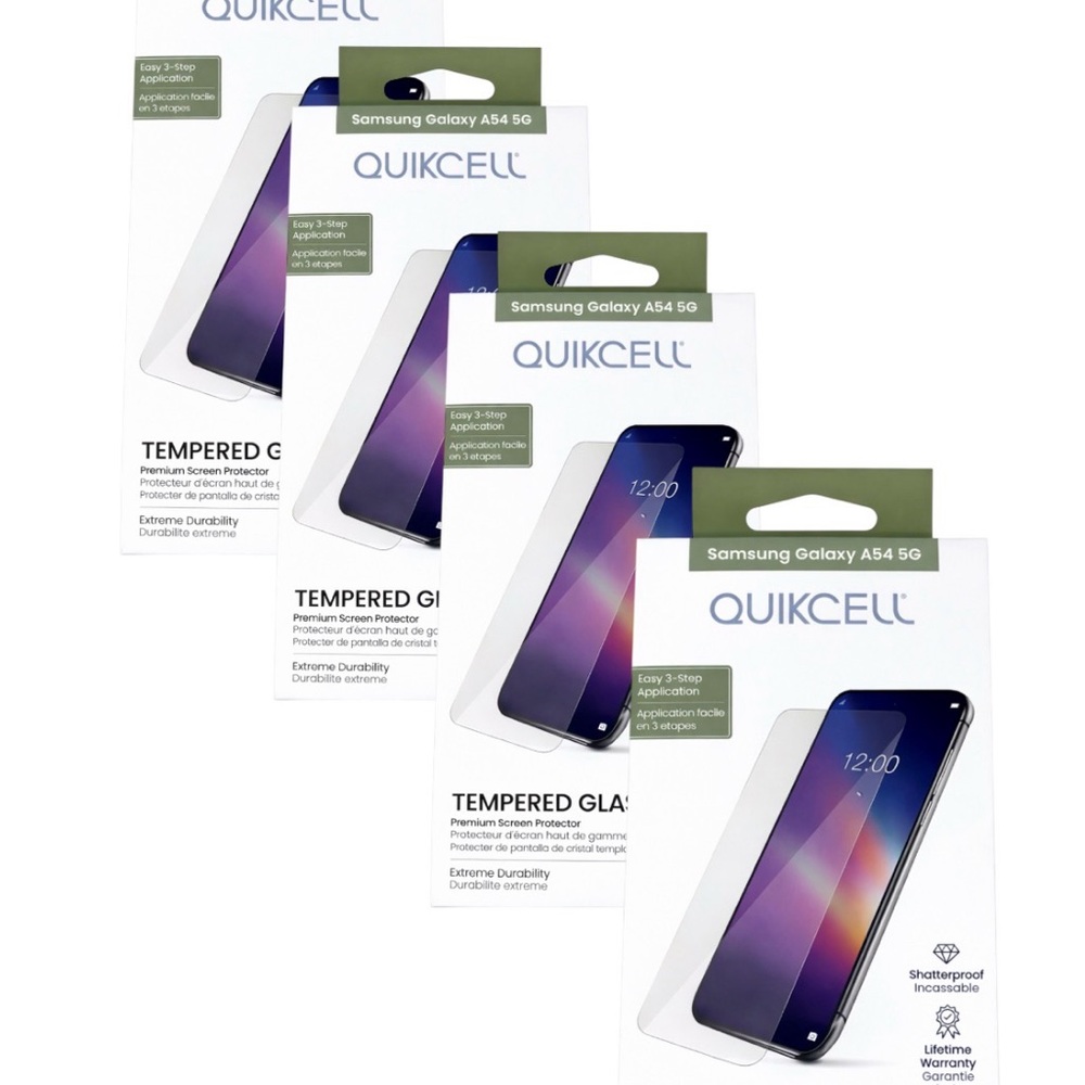 SET of 4 Tempered Glass Screen Protector for Samsung Galaxy A54 5G - Clear